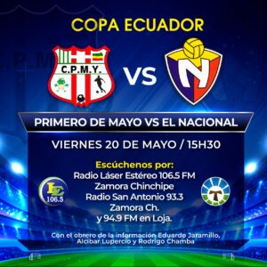 Lee más sobre el artículo El Club Primero de Mayo se enfrenta a El Nacional por Copa Ecuador