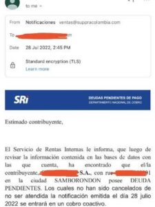 Lee más sobre el artículo Sri alerta sobre correos falsos