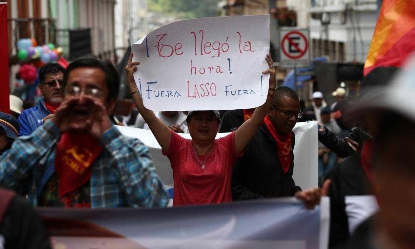 Lee más sobre el artículo Los trabajadores protestan contra el Gobierno de Lasso y exigen seguridad