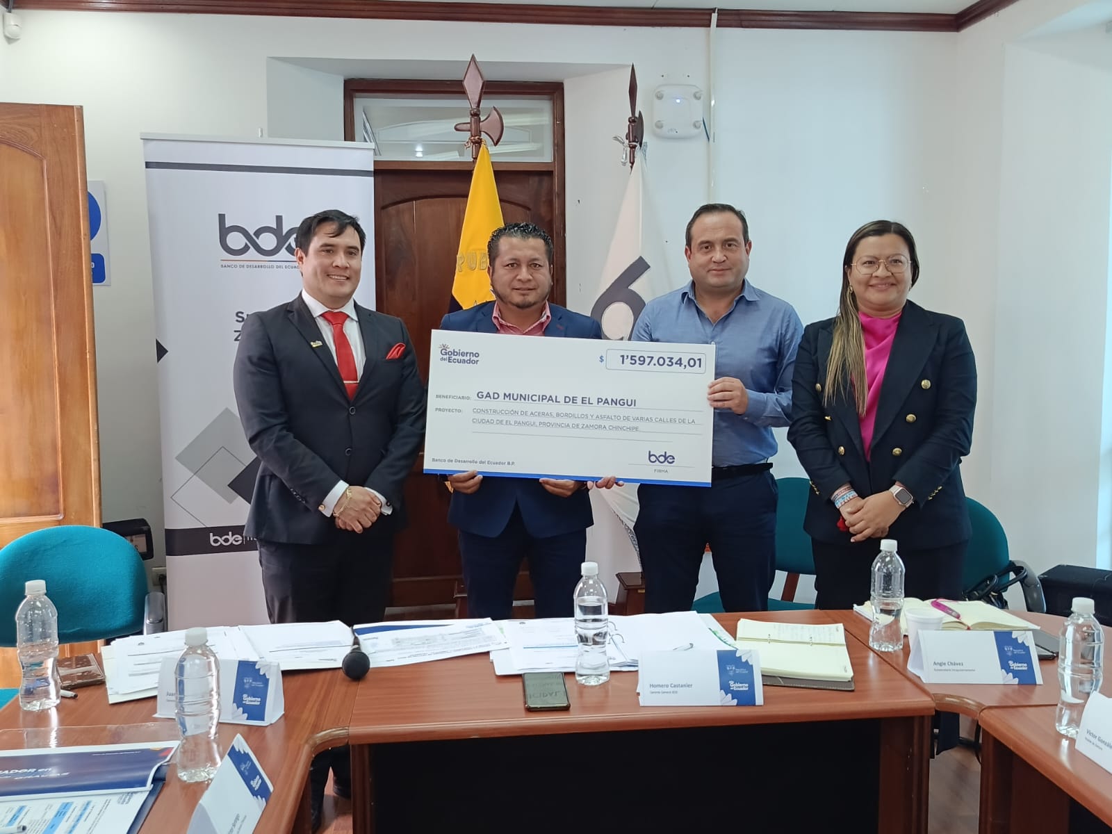En este momento estás viendo GAD El Pangui recibió financiamiento de 1’597.034,0 para ejecución de obras