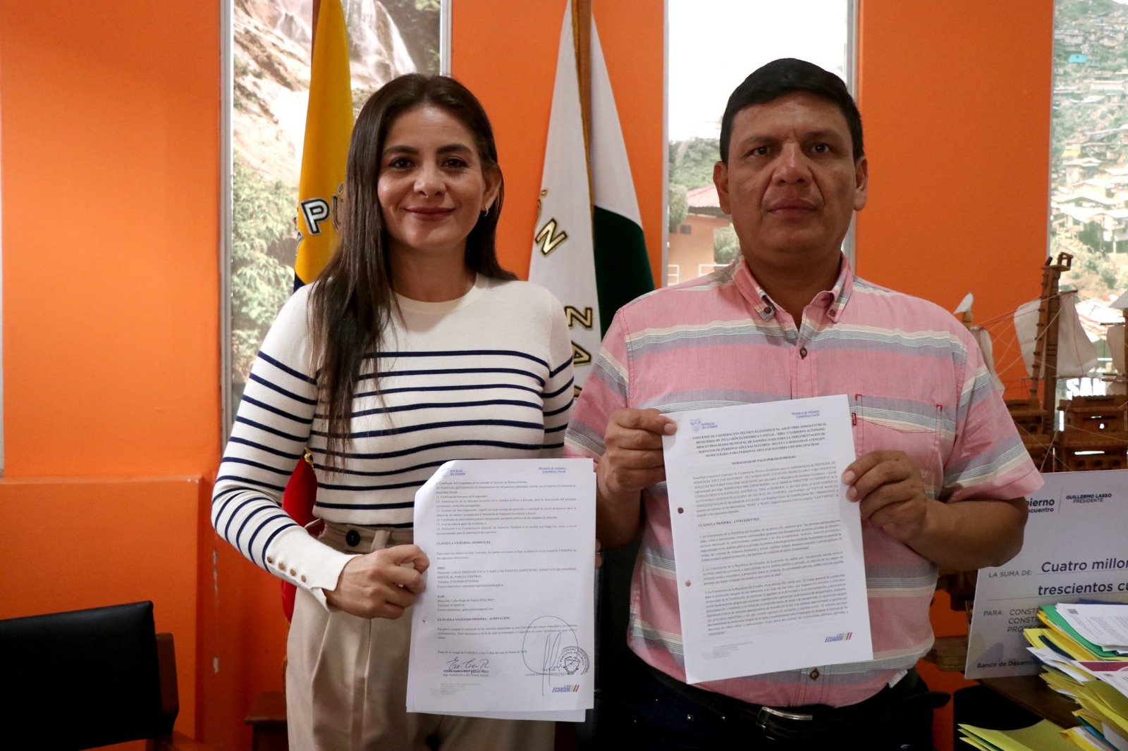 Lee más sobre el artículo Se firma convenio entre el MIES y el GAD municipal de Zamora para mejorar la calidad de vida de adultos mayores con discapacidad