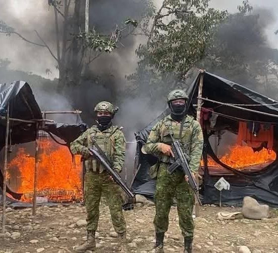 Fuerzas Armadas ejecutó operativo contra minería ilegal en el sector El Zarza