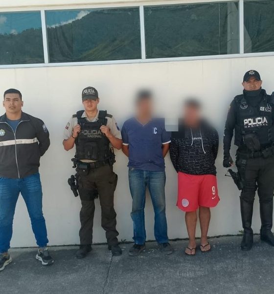La Policía Nacional detiene a dos ciudadanos implicados en presunto delito de robo en Yantzaza