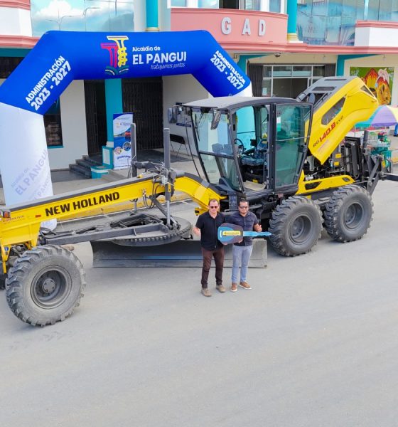 Alcaldía de El Pangui incorpora moderna motoniveladora al equipo caminero