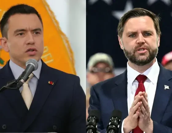 Daniel Noboa se reunirá con el vicepresidente de Estados Unidos, J.D. Vance, en Washington